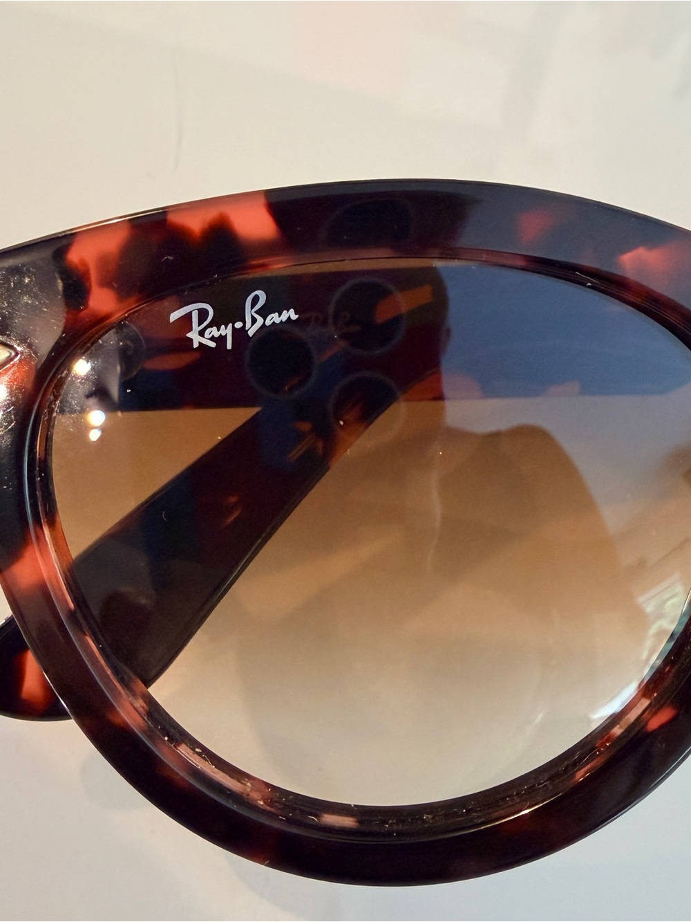 Ray-Ban Women's Tortoiseshell Cat Eye Sunglasses - Brown Gradient Lenses - Picture 2 of 6
